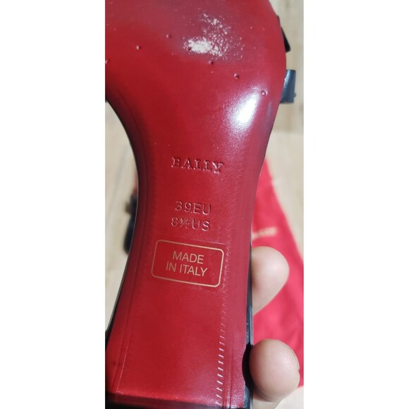 Bally Women’s Beautiful Jekel Brown Slip On Stiletto Heel Sandals Size 8.5 EU 39 - Picture 4 of 8